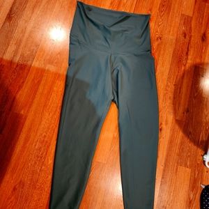 Olive green maternity active wear leggings